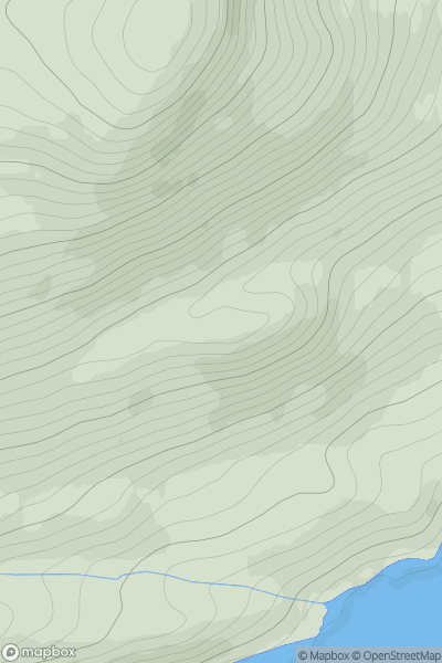 Thumbnail image for Meall Beag [Loch Duich to Cannich] showing contour plot for surrounding peak